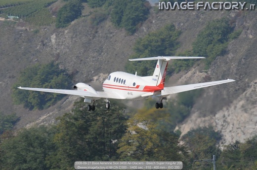 2008-09-27 Base Aerienne Sion 0456 Air-Glaciers - Beech Super King Air 200